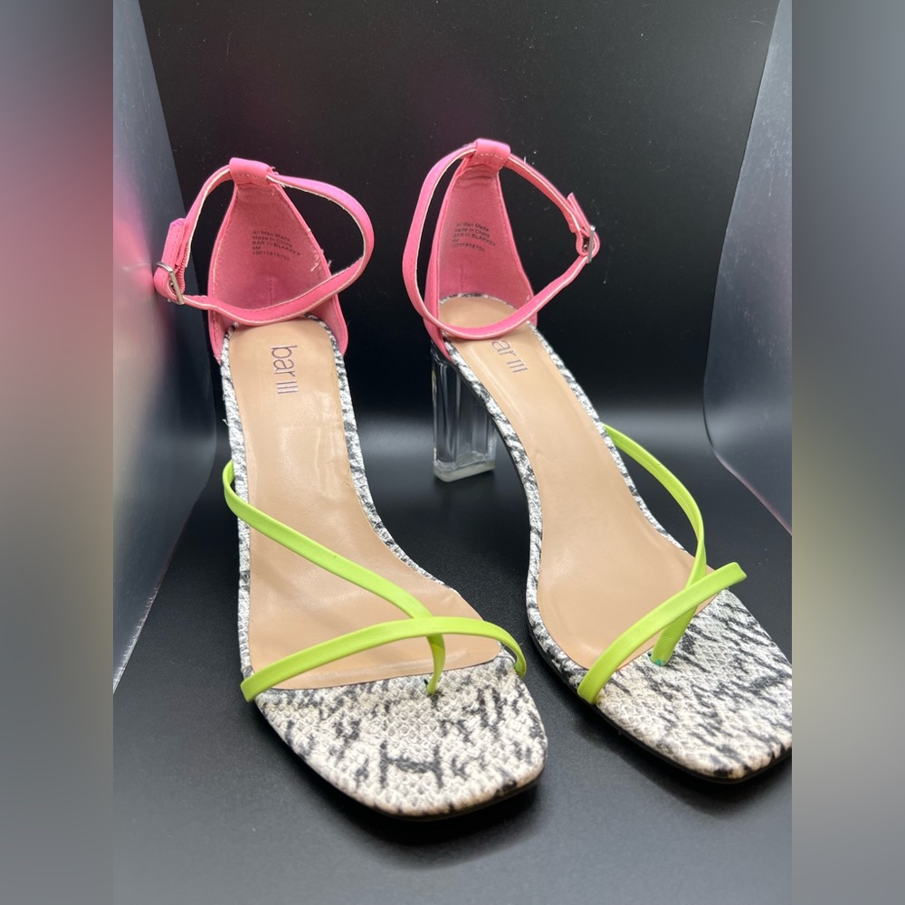 Bar III Blakke Womens Faux Leather Dressy Dress Sandals
